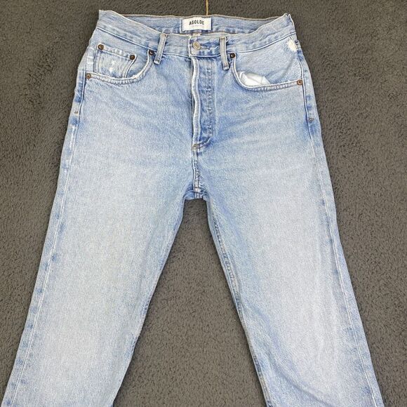 AGOLDE Ripley High Rise Straight Leg Ankle Jeans in Riptide Size 24 27x27 MEAS - Picture 2 of 11
